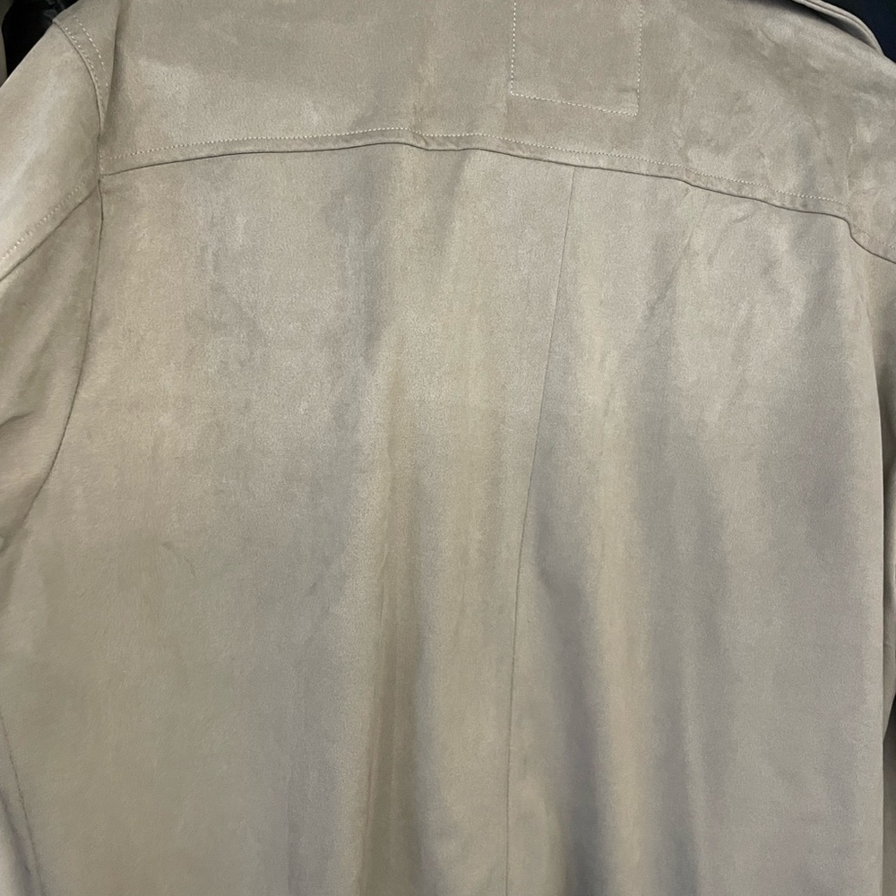 Suede Gray Button Up Super Super Soft From Zara - image 7